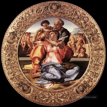  Lang Art - The Doni Tondo framed High Renaissance Michelangelo